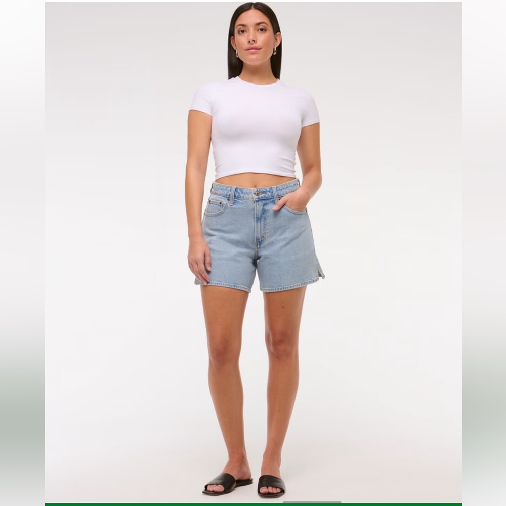 Abercrombie & Fitch Light Blue Jean Shorts - Dad Shorts - Curve Love - Picture 7 of 14